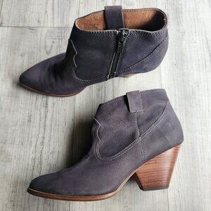 Frye Grey/Purple Ankle Cowboy Zip Bootie, Size 10 PREOWNED/USED Frye